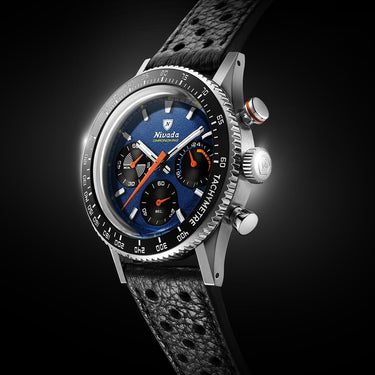 Nivada Grenchen Chronoking Mecaquartz Racing Blue