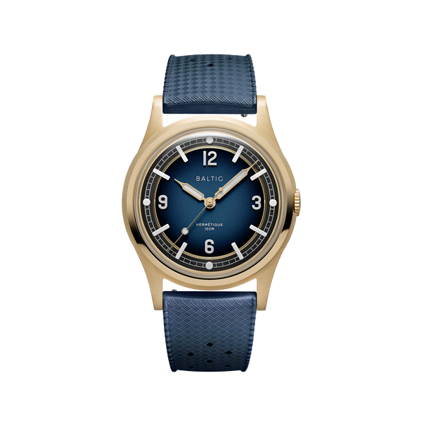 Baltic Hermétique Tourer Bronze - Blue – Time+Tide Watches