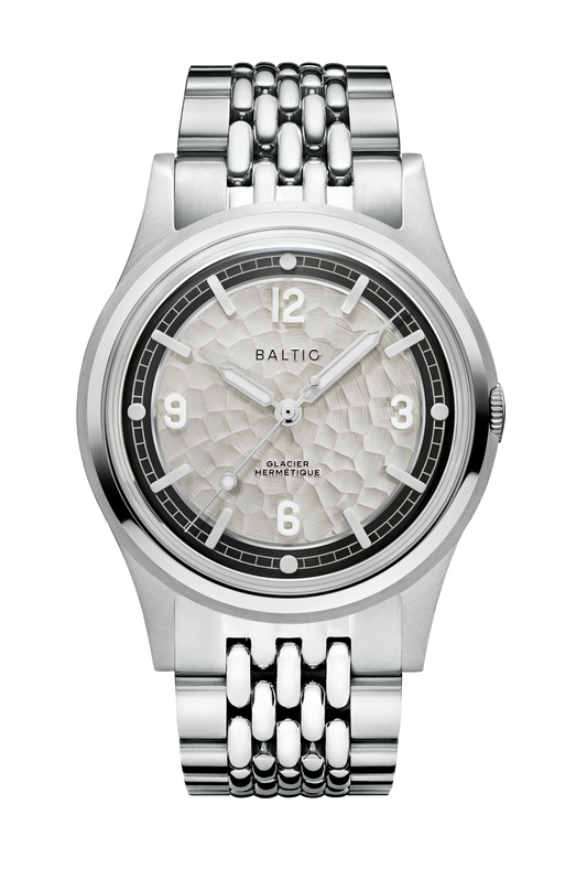 Pre-Order: Baltic Hermétique Glacier White Dial - Beads of Rice Bracelet - Limited Edition