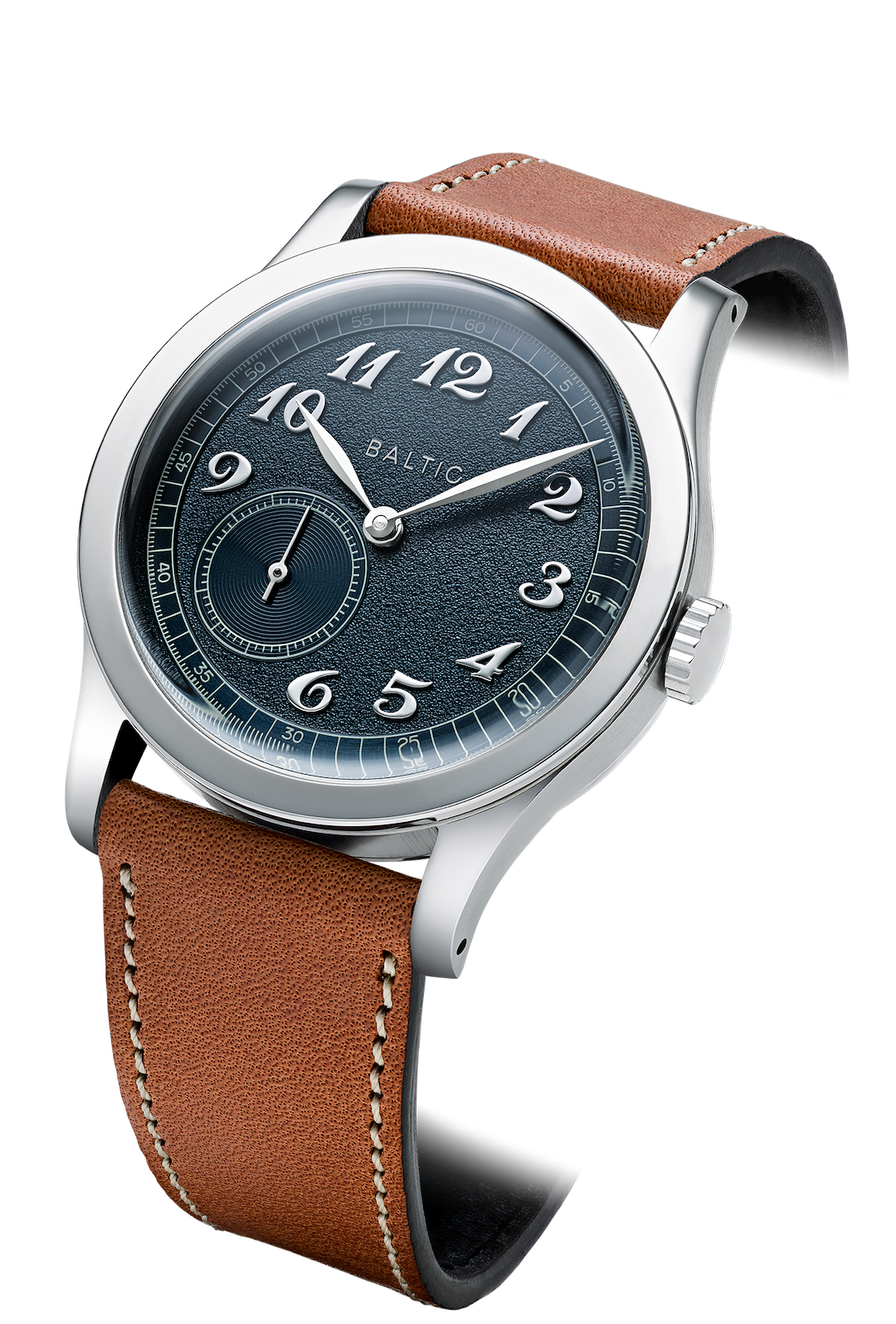 Baltic MR01 Blue 36mm - Brown Leather Strap
