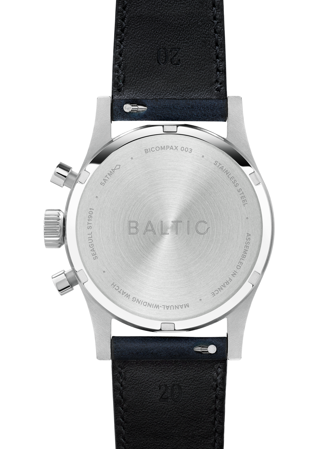 Baltic Bicompax 003 Salmon - Stitched Saffiano Black