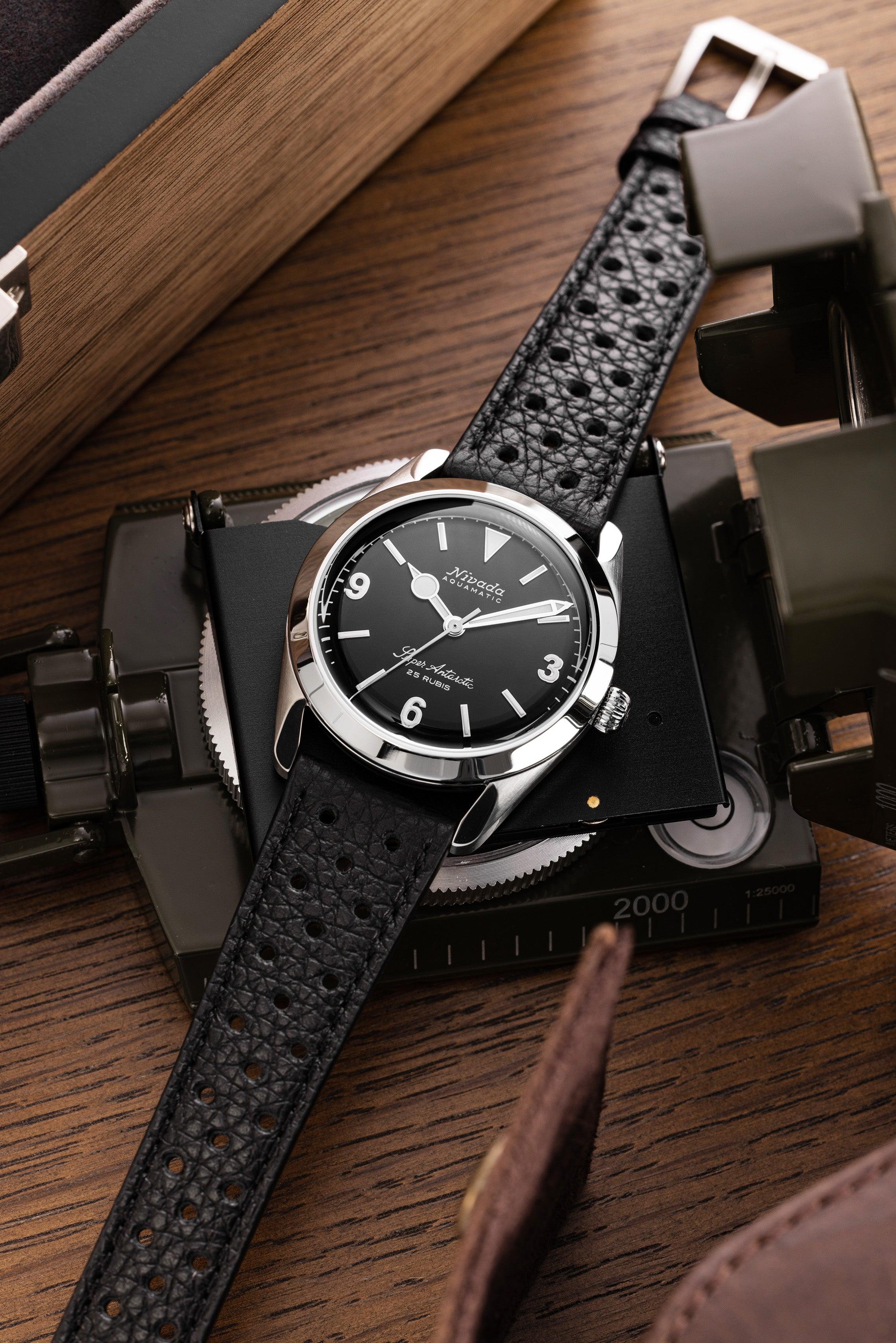 Super Antarctic 3.6.9 Black No Vintage Effect - White Luminous - Nivada Grenchen