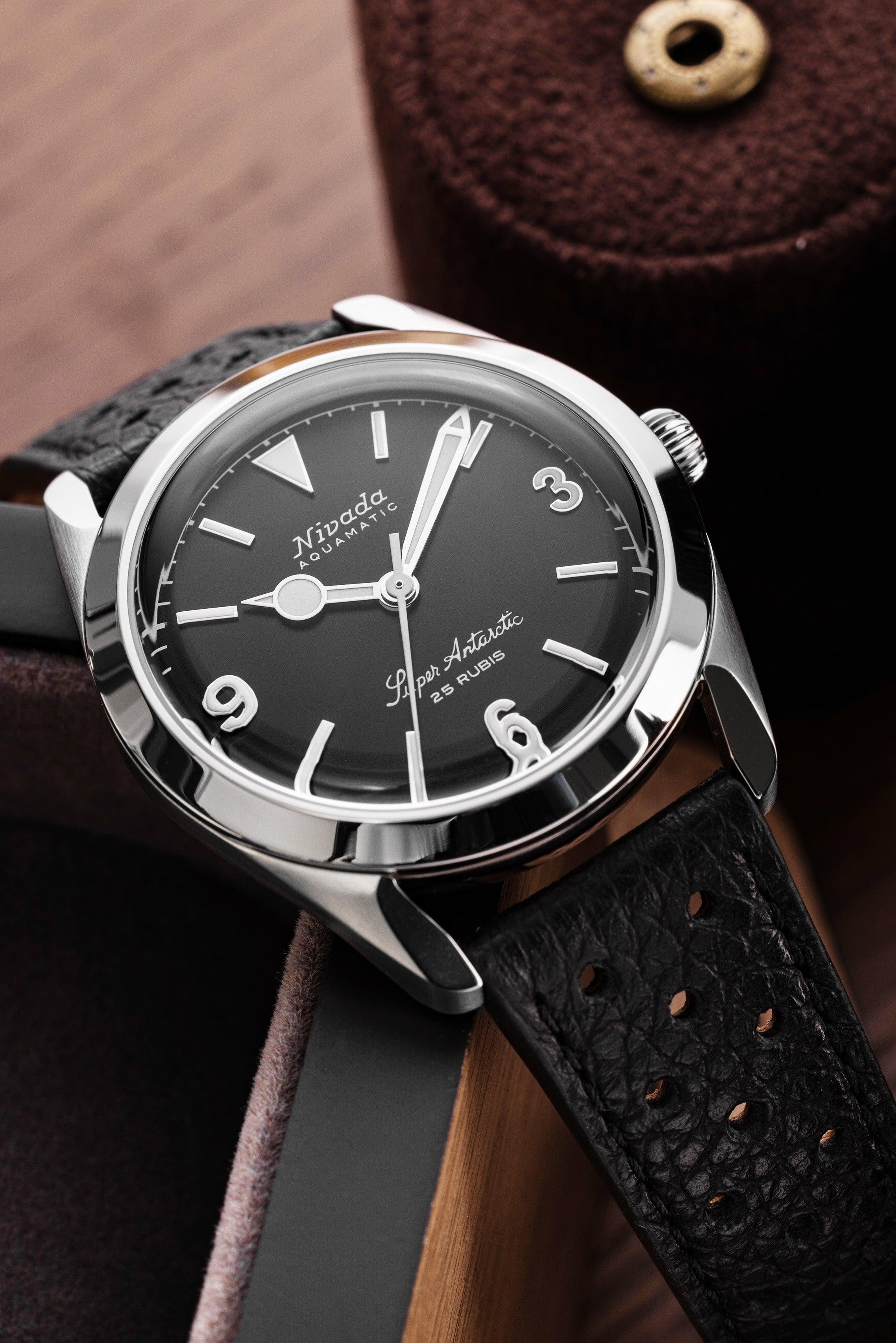 Super Antarctic 3.6.9 Black No Vintage Effect - White Luminous - Nivada Grenchen