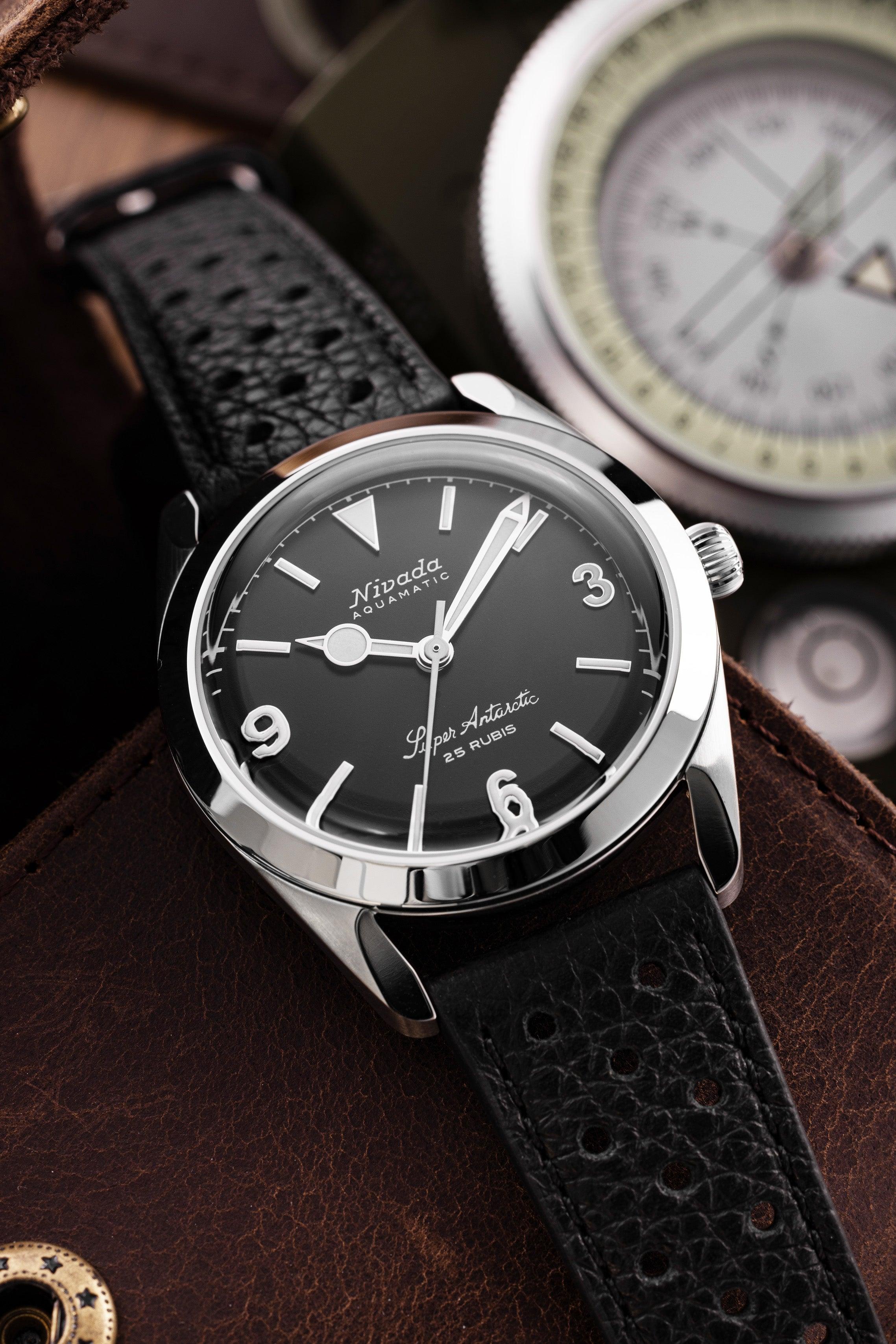 Super Antarctic 3.6.9 Black No Vintage Effect - White Luminous - Nivada Grenchen