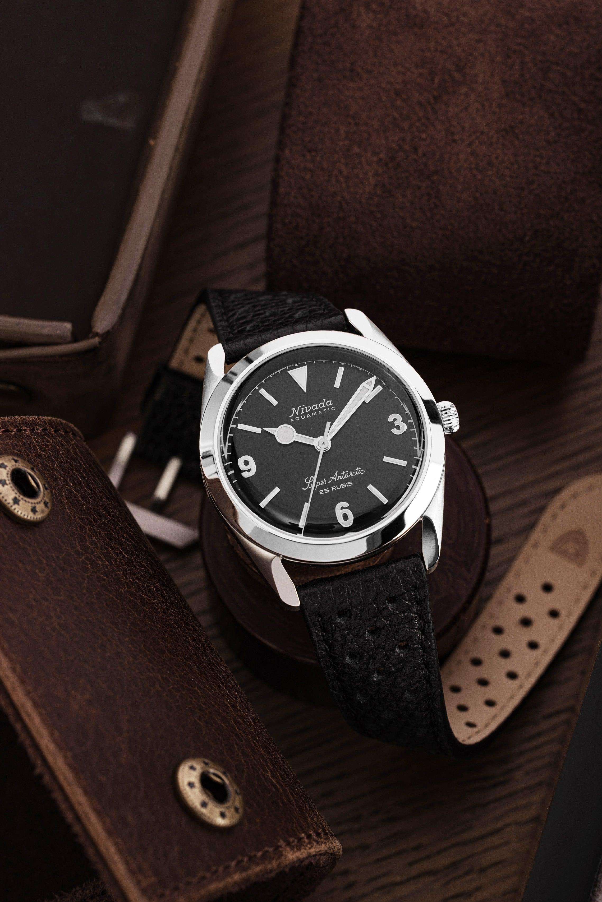 Super Antarctic 3.6.9 Black No Vintage Effect - White Luminous - Nivada Grenchen