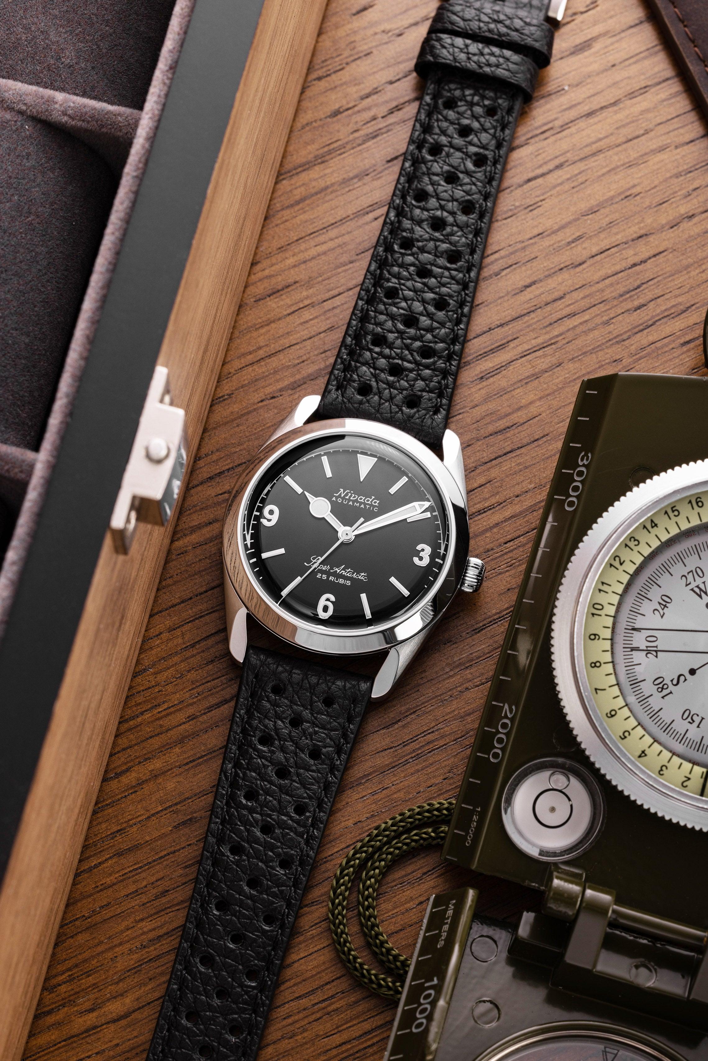 Super Antarctic 3.6.9 Black No Vintage Effect - White Luminous - Nivada Grenchen