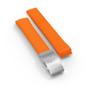 DOXA SUB 750T Rubber strap with folding clasp, Orange