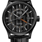 Mido Multifort Dual Time - Stainless Steel with Black PVD - Black Leather Strap