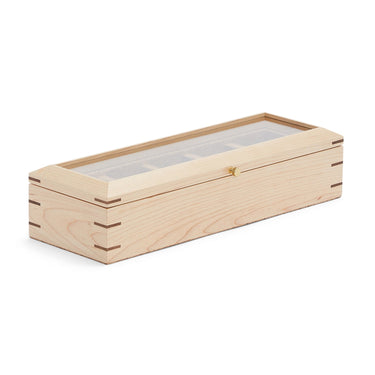 Wolf Analog Shift 5 Piece Watch Box Wood