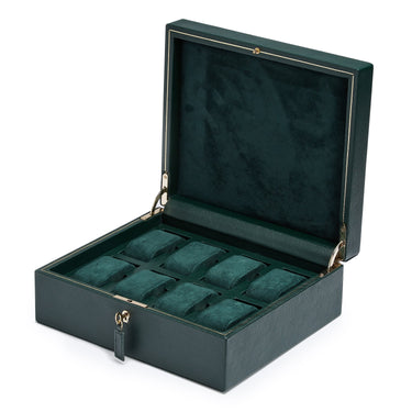 Wolf British Racing Green 8 Pc Watch Box