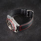 Time+Tide Black + Red Stitch Nylon Sail Cloth Watch Strap