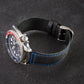 Time+Tide Black + Blue Stitch Nylon Sail Cloth Watch Strap