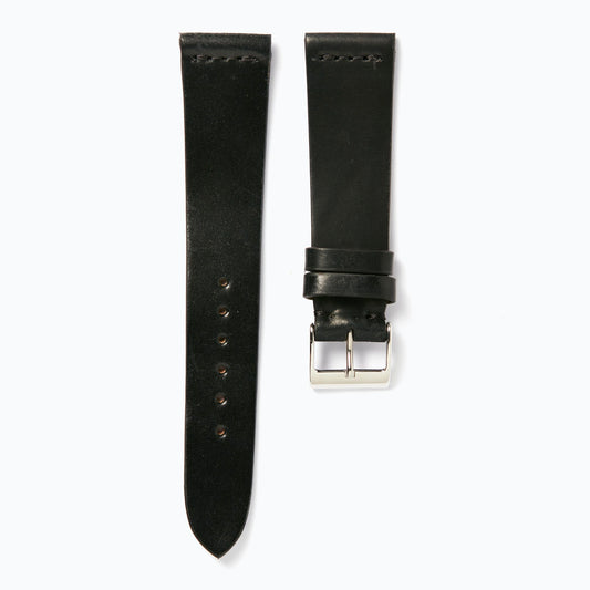 Time+Tide Black Cordovan Leather Watch Strap