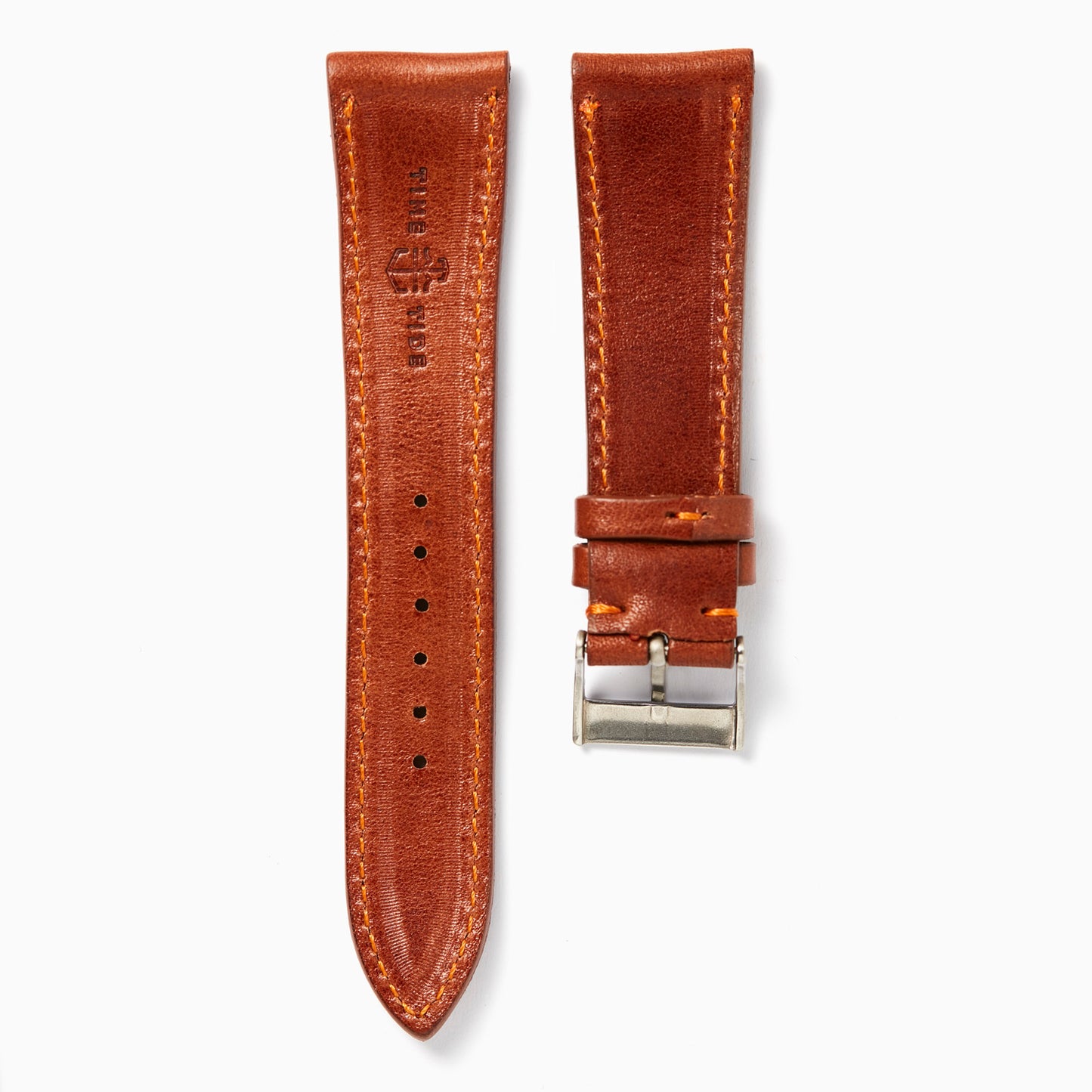 Time+Tide Tan + Orange Stitch Vintage Leather Strap