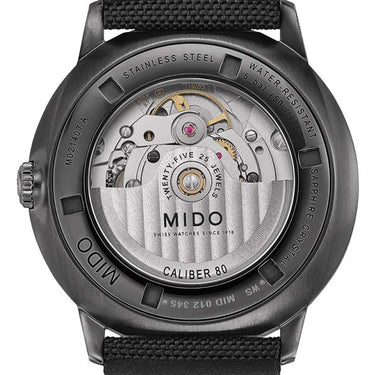 Mido Commander Gradient - Stainless Steel with Black PVD - Black Fabric Strap