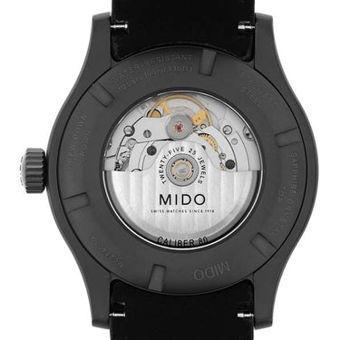 Mido Multifort Adventure - Stainless Steel with Anthracite PVD - Brown Patina Leather Strap