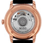 Mido Baroncelli Heritage Gent - Stainless Steel with Rose Gold PVD - Black Leather Strap