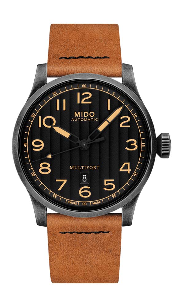 Mido Multifort Escape Horween Special Edition - Stainless Steel with Aged and Sandblasted PVD - Interchangeable Brown and Black Horween™ Leather Strap