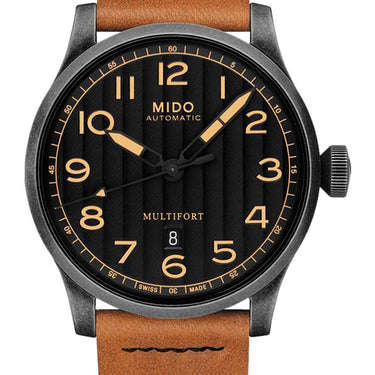 Mido Multifort Escape Horween Special Edition - Stainless Steel with Aged and Sandblasted PVD - Interchangeable Brown and Black Horween™ Leather Strap