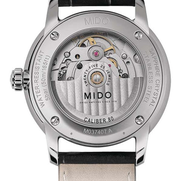 Mido Baroncelli Signature - Stainless Steel - Black Leather Strap