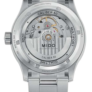 Mido Multifort Dual Time - Stainless Steel - Stainless Steel Strap