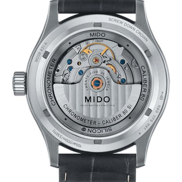 Mido Multifort Chronometer - Stainless Steel - Black Leather Strap