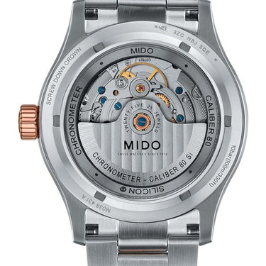 Mido Multifort Chronometer - Stainless Steel with Rose Gold PVD - Stainless Steel with Rose Gold PVD Strap