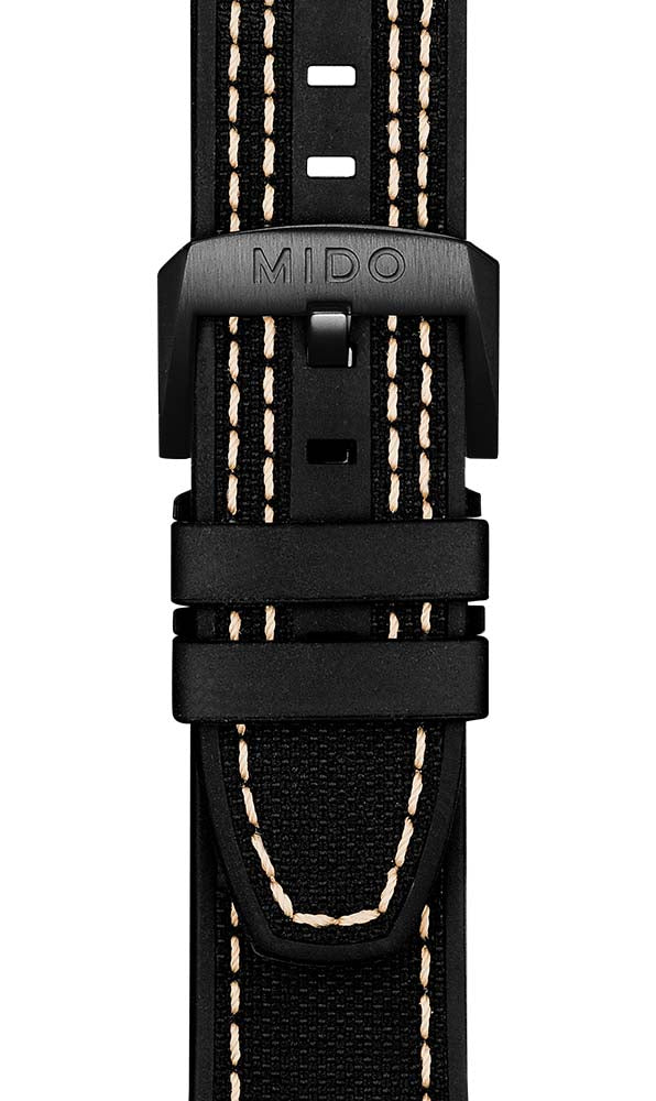 Mido Multifort Chronometer 1 - Stainless Steel with Black PVD - Black Fabric Strap