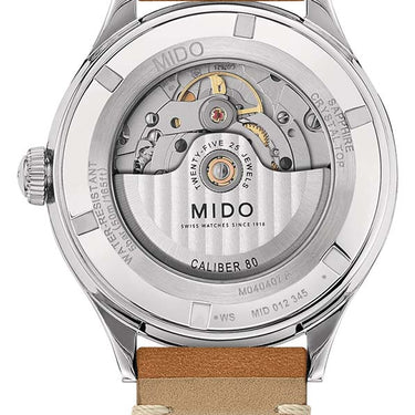 Mido Multifort Patrimony - Stainless Steel - Brown Patina Leather Strap