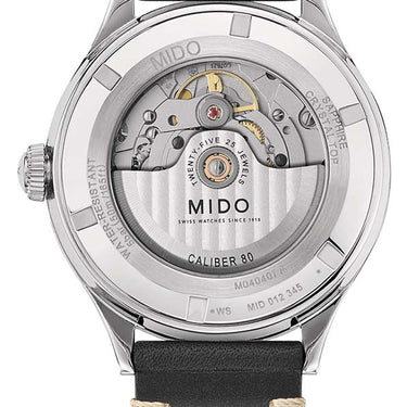 Mido Multifort Patrimony - Stainless Steel - Black Patina Leather Strap