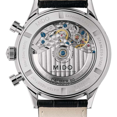 Mido Multifort Patrimony Chronograph - Stainless Steel - Black Leather Strap