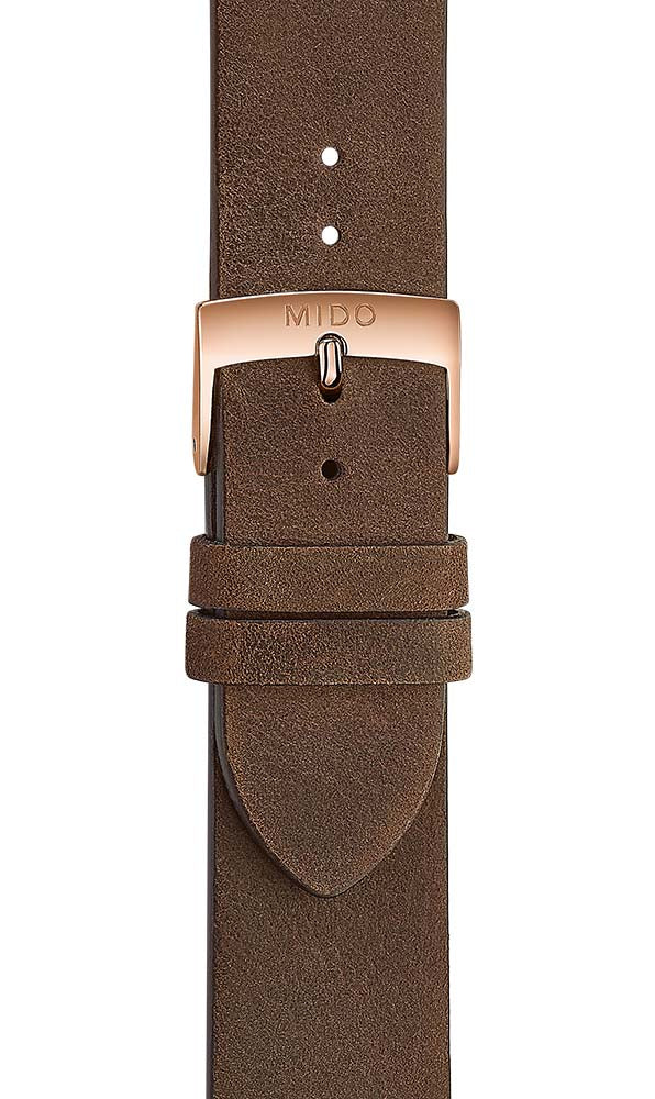 Mido Multifort Patrimony Stainless Steel Brown Patina Leather