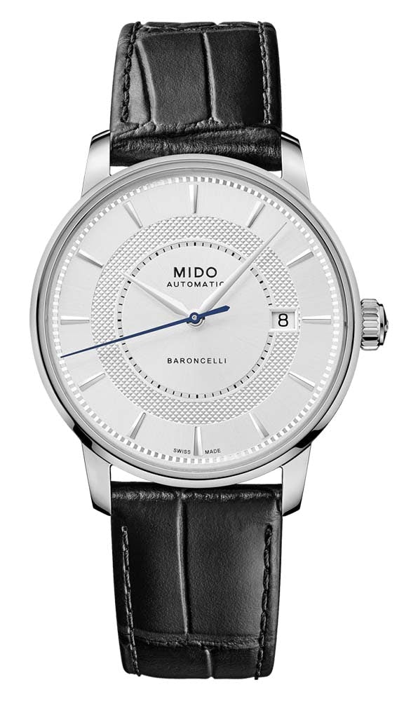 Mido Baroncelli Signature - Stainless Steel - Black Leather Strap
