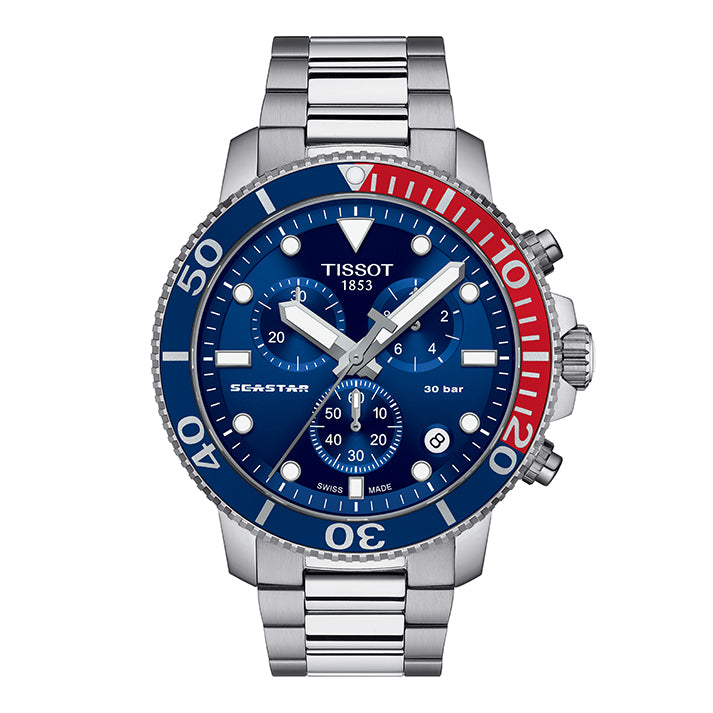 Tissot Seastar 1000 Chronograph - Blue and Red