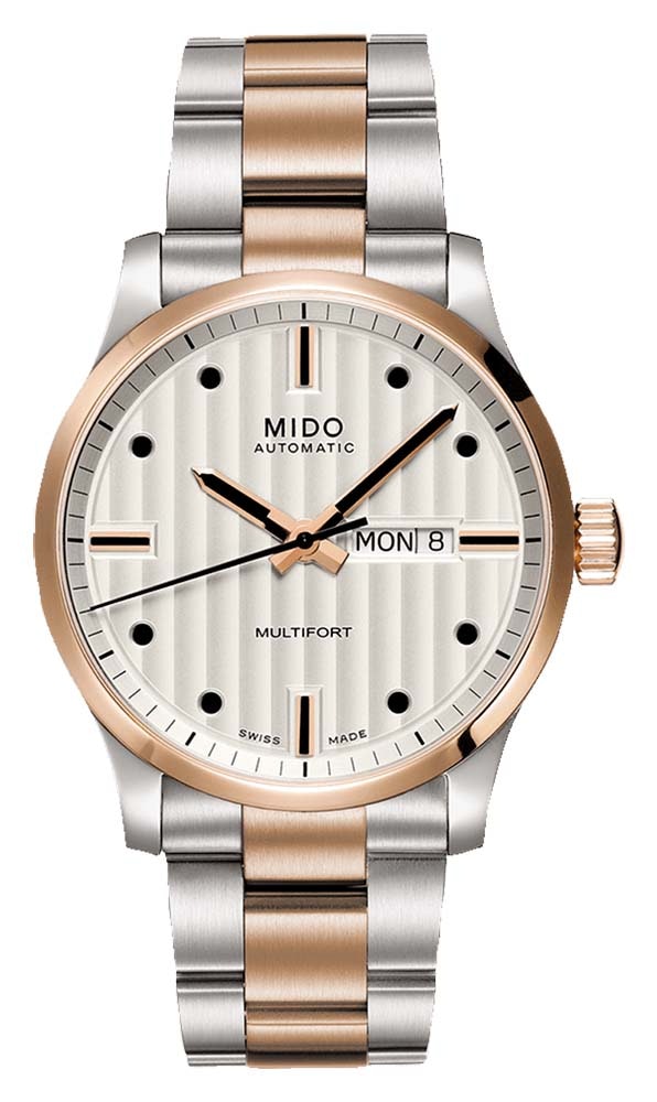 Mido Multifort Gent - Stainless Steel with Rose Gold PVD - Stainless Steel Rose Gold PVD Bracelet