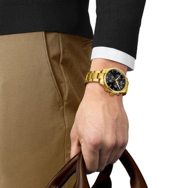 Tissot Chrono XL Classic - Black with Yellow Gold PVD Bracelet