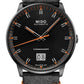 Mido Commander Big Date - Stainless Steel with Anthracite PVD - Black Patina Leather Strap