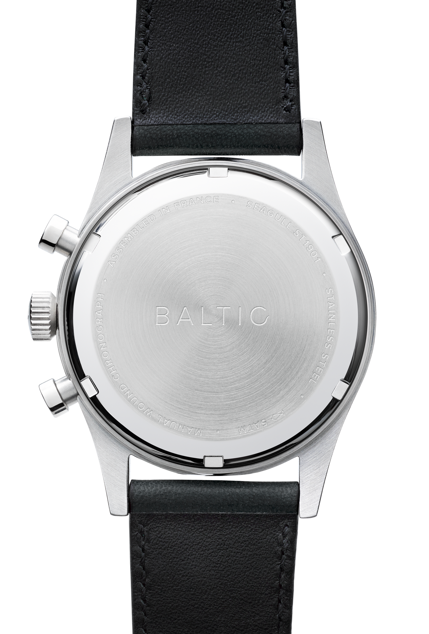 Baltic Bicompax 002 Silver - Stitched Navy Blue Strap